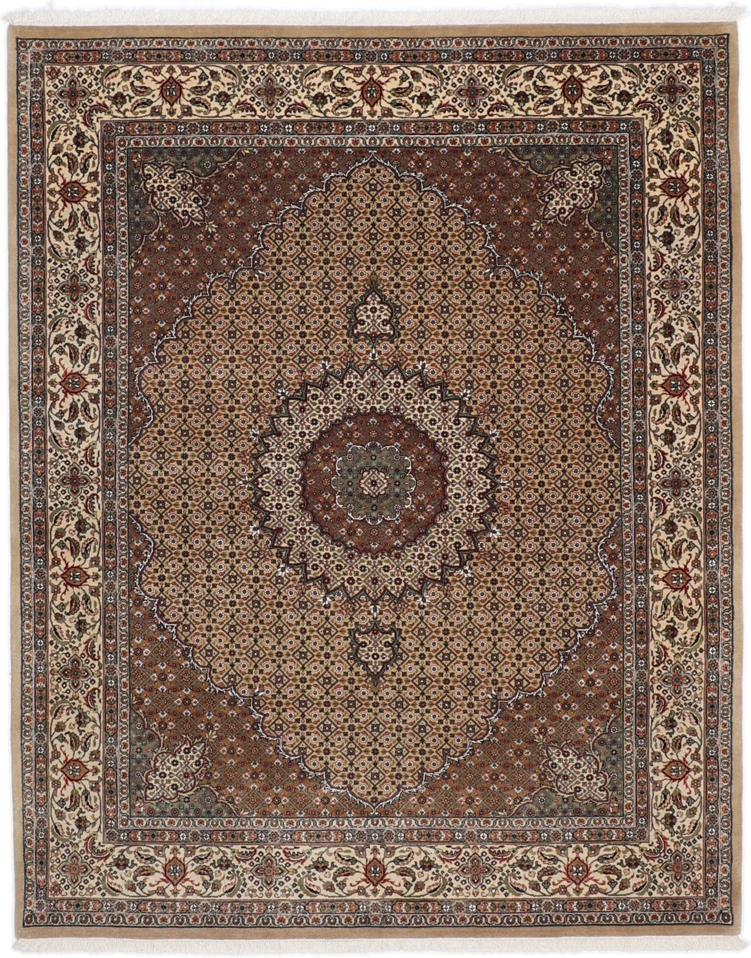 Wool Moud Indian Rug 200 × 249 cm, hand-knotted