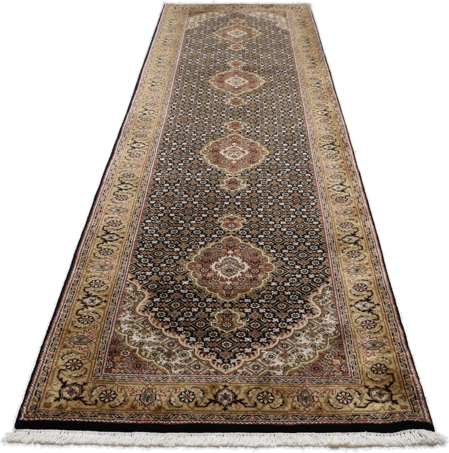 Alternative view of Wool Indian Rug 80 × 350 cm, hand-knotted