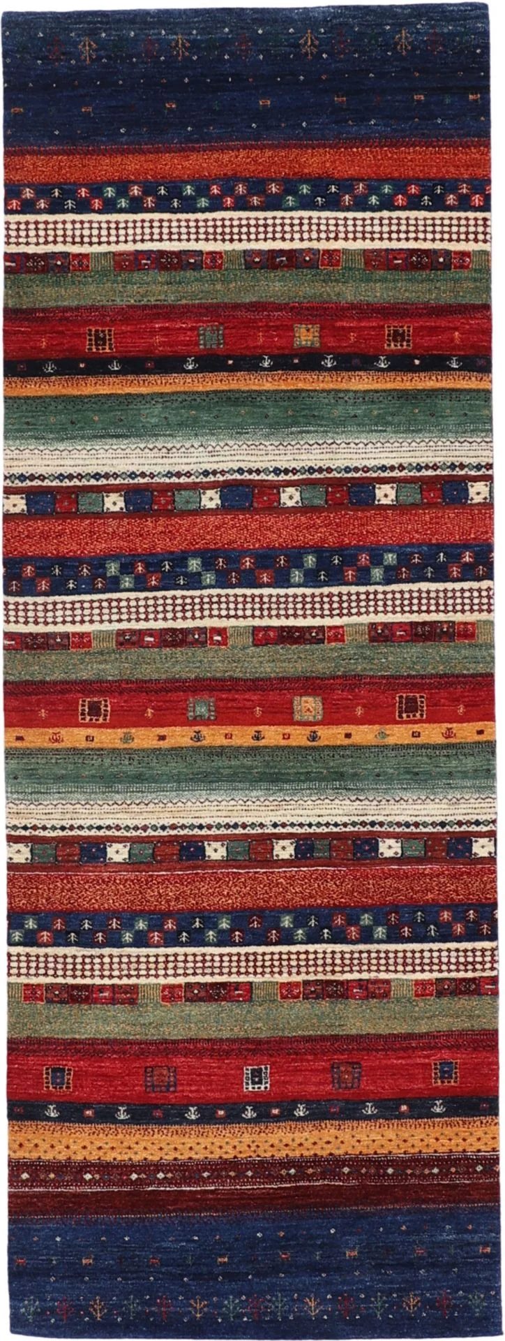 Wool Loribaft Indian Rug 90 × 247 cm, hand-knotted