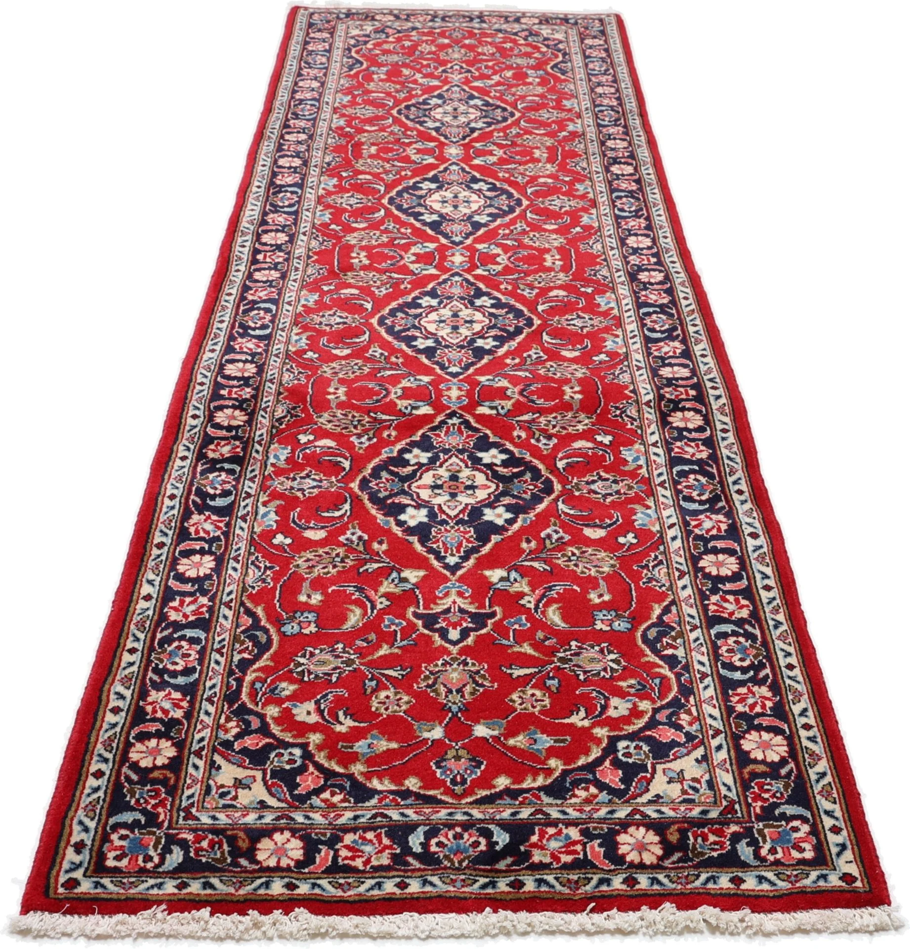 Alternative view of Wool Kashan Persian Rug 80 × 270 cm, hand-knotted