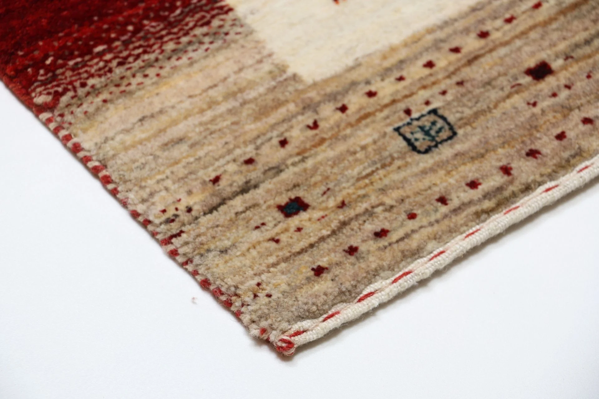 Hand-Knotted Loribaft Indian Rug, 85 × 314 cm, Wool - Image 6