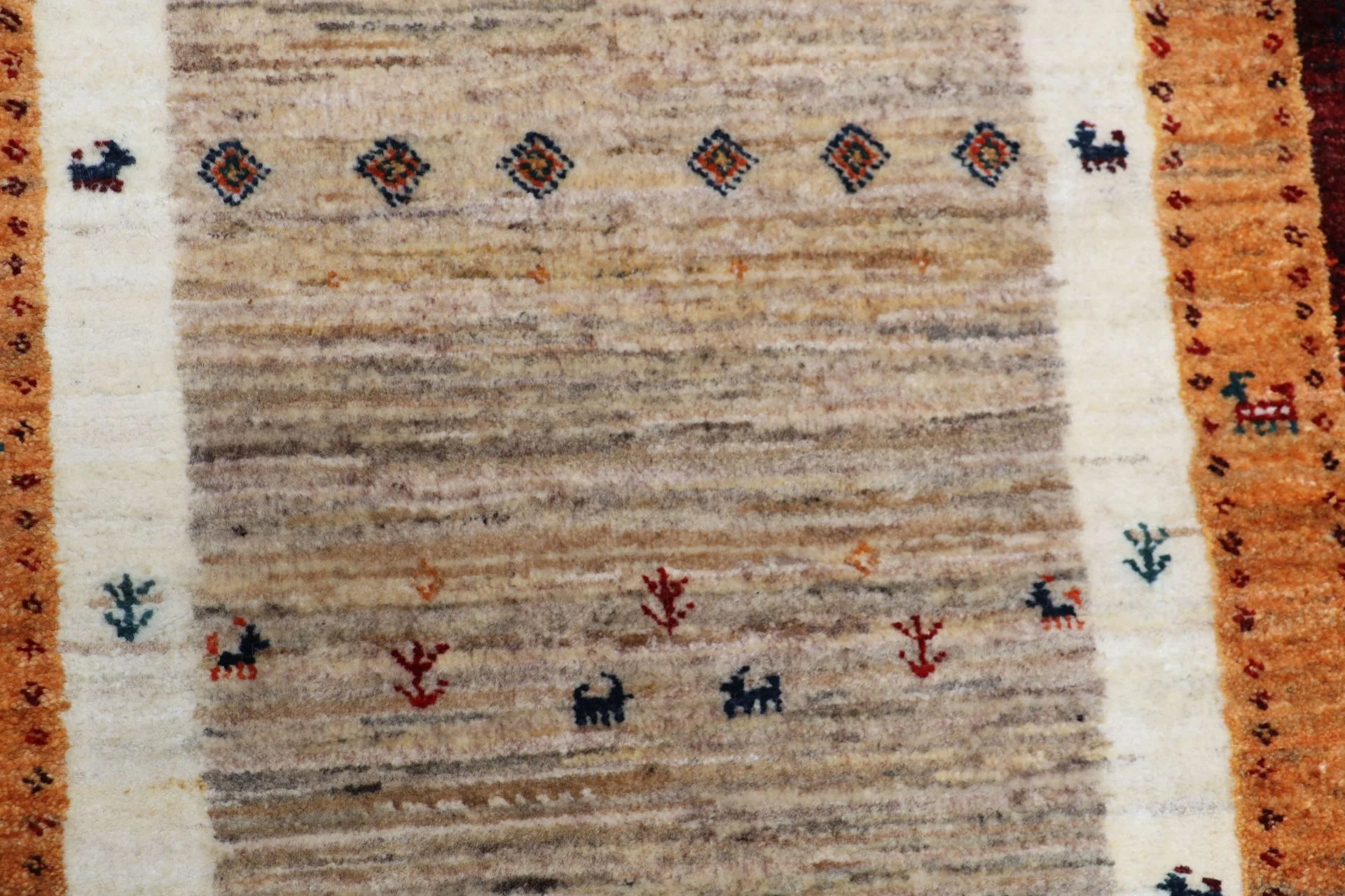 Hand-Knotted Loribaft Indian Rug, 85 × 314 cm, Wool - Image 9