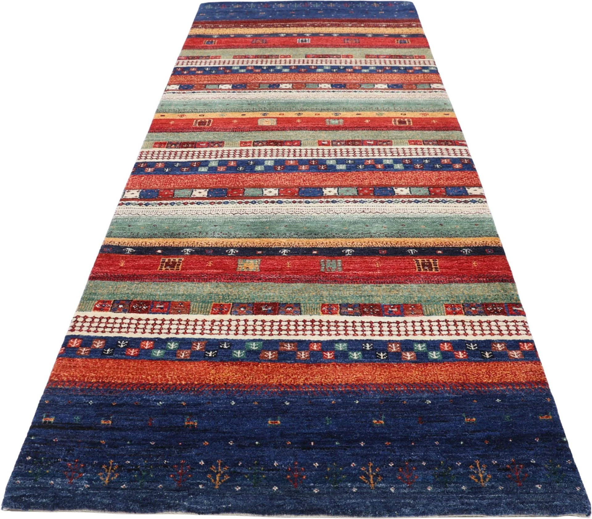Alternative view of Wool Loribaft Indian Rug 90 × 247 cm, hand-knotted