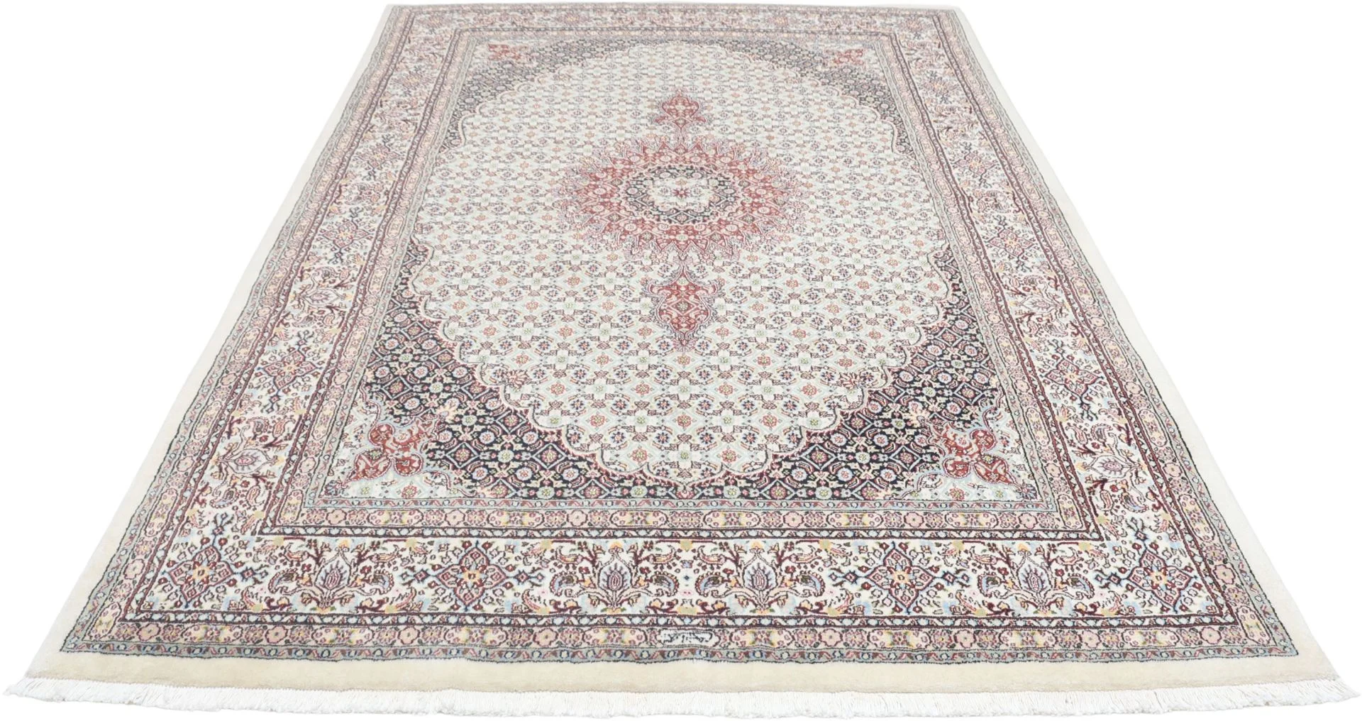 Alternative view of Hand-Knotted Moud Persian Rug, 163 × 243 cm, Wool