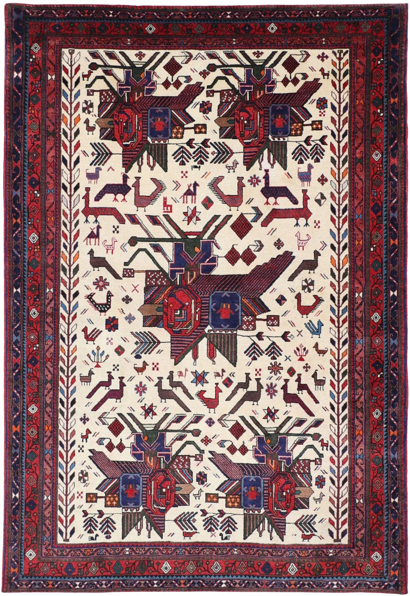 Hand-Knotted Persian Rug, 162 × 237 cm, Wool