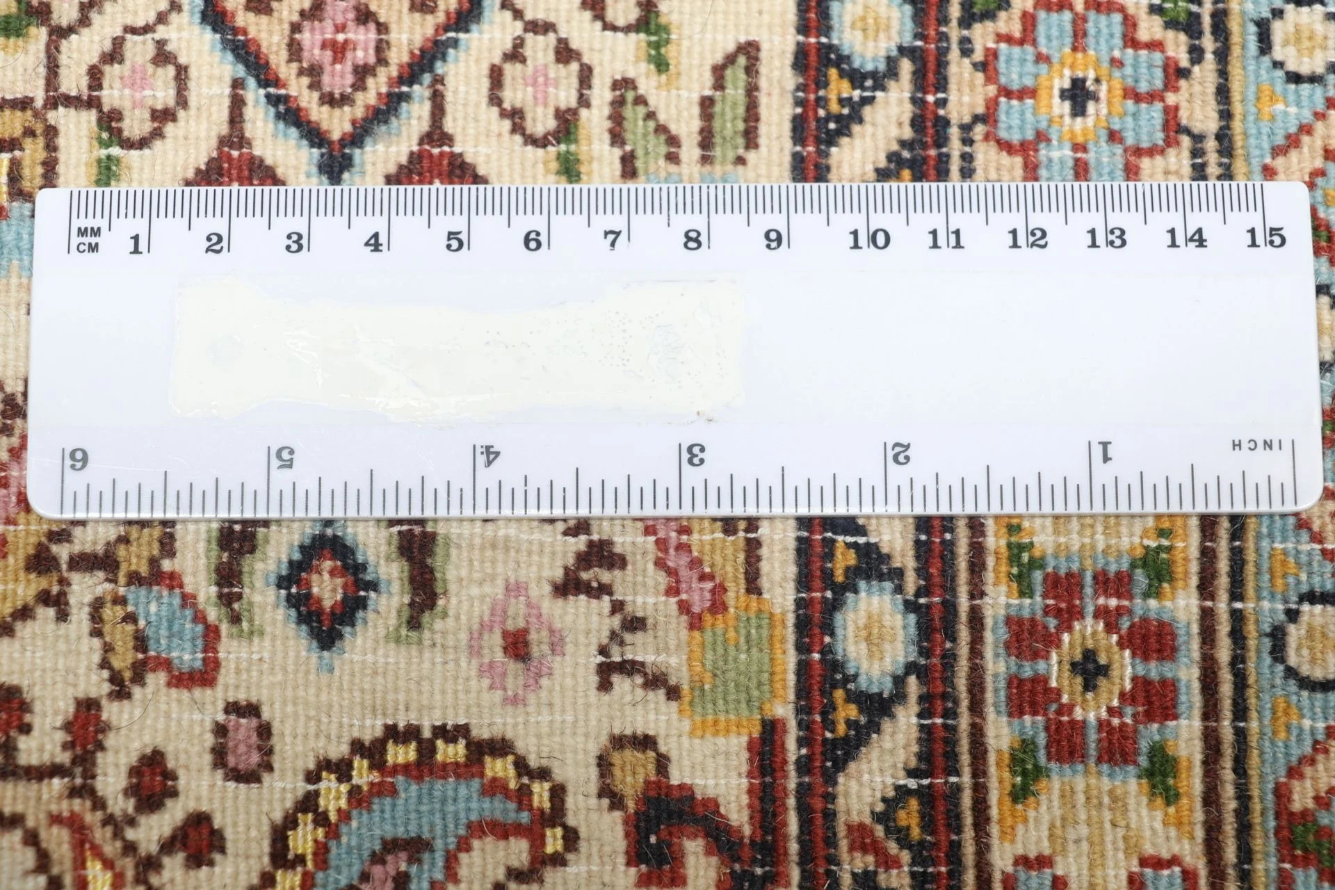 Hand-Knotted Moud Persian Rug, 163 × 243 cm, Wool - Image 11