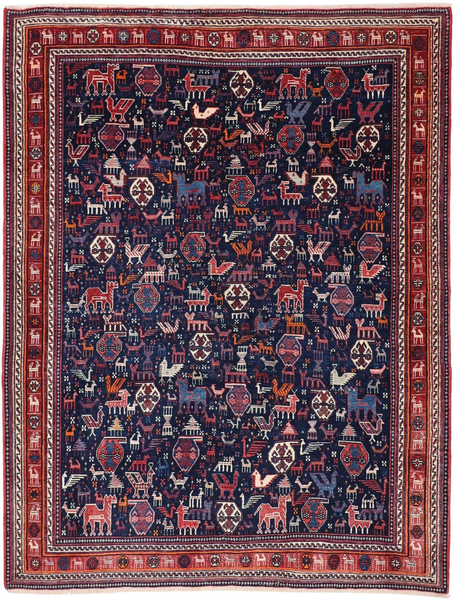 Persian Rug 175 × 225 cm in Wool, hand-knotted
