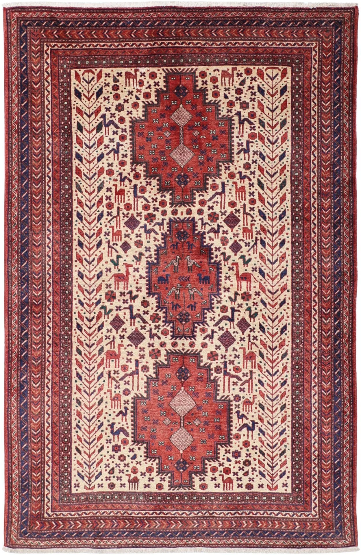 Persian Rug 147 × 227 cm in Wool, hand-knotted