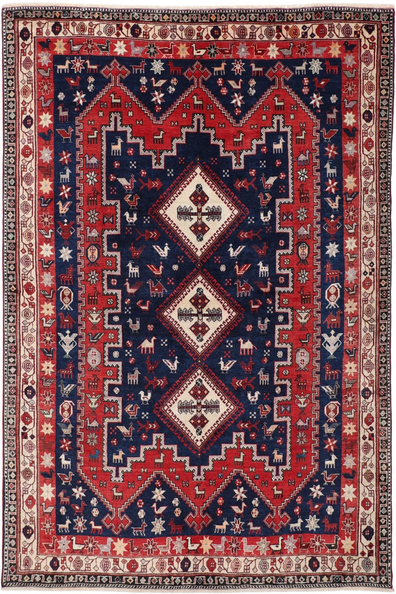 Wool Persian Rug 158 × 237 cm, hand-knotted