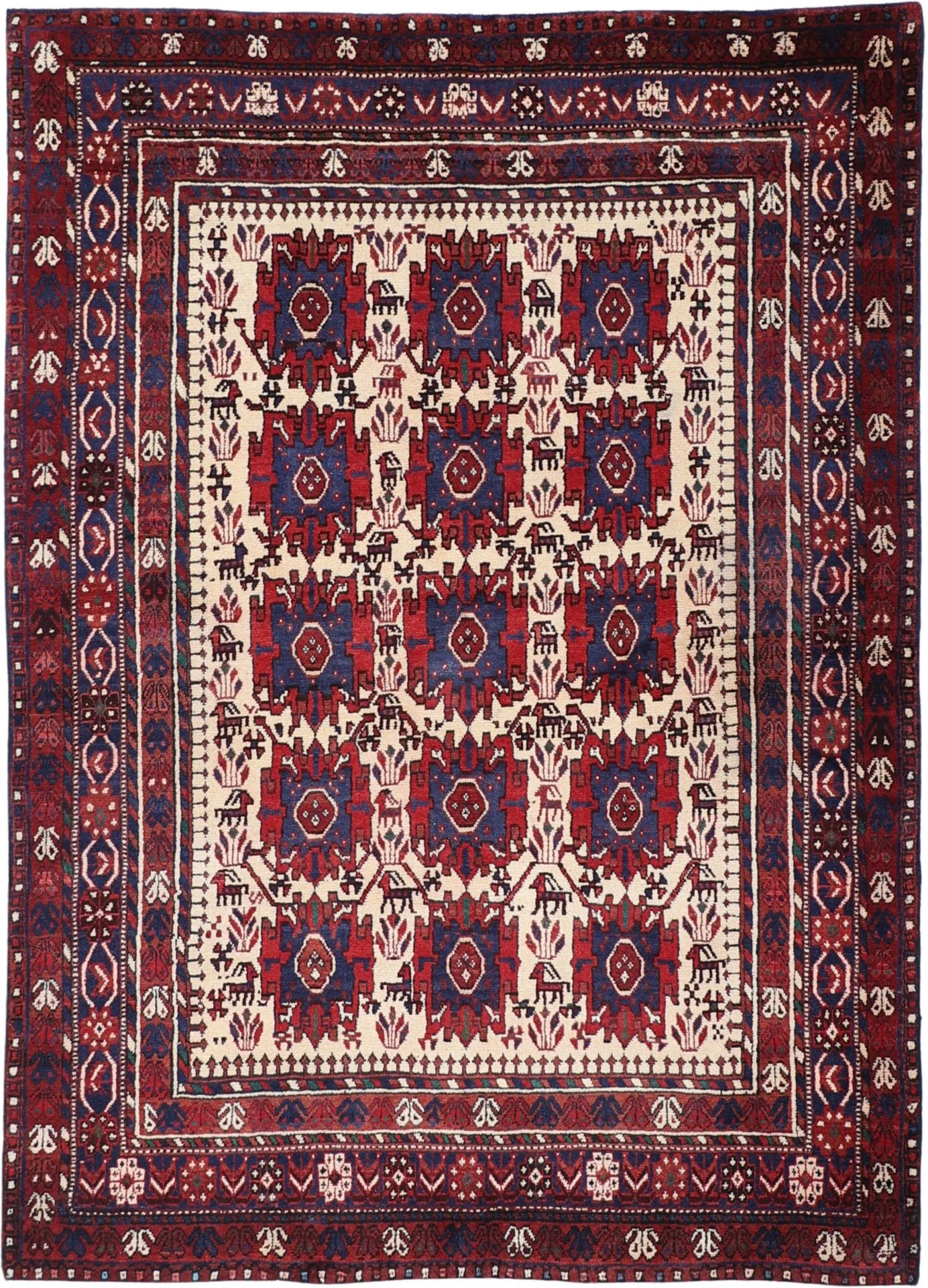 Hand-Knotted Persian Rug, 155 × 210 cm, Wool