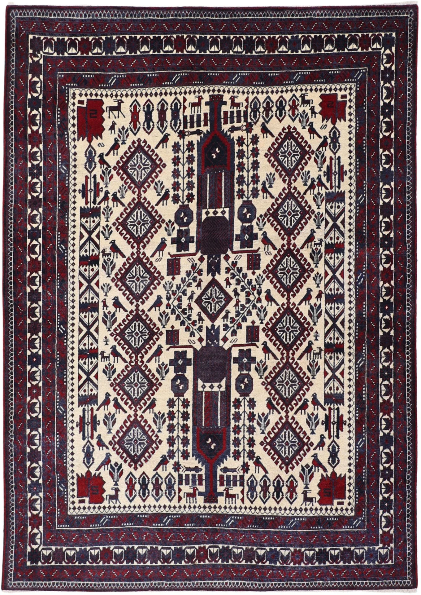 Hand-Knotted Persian Rug, 167 × 238 cm, Wool