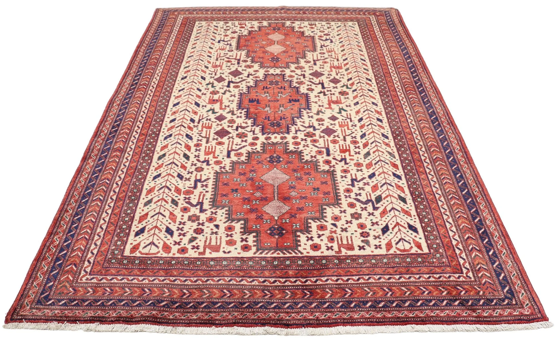 Alternative view of Persian Rug 147 × 227 cm in Wool, hand-knotted
