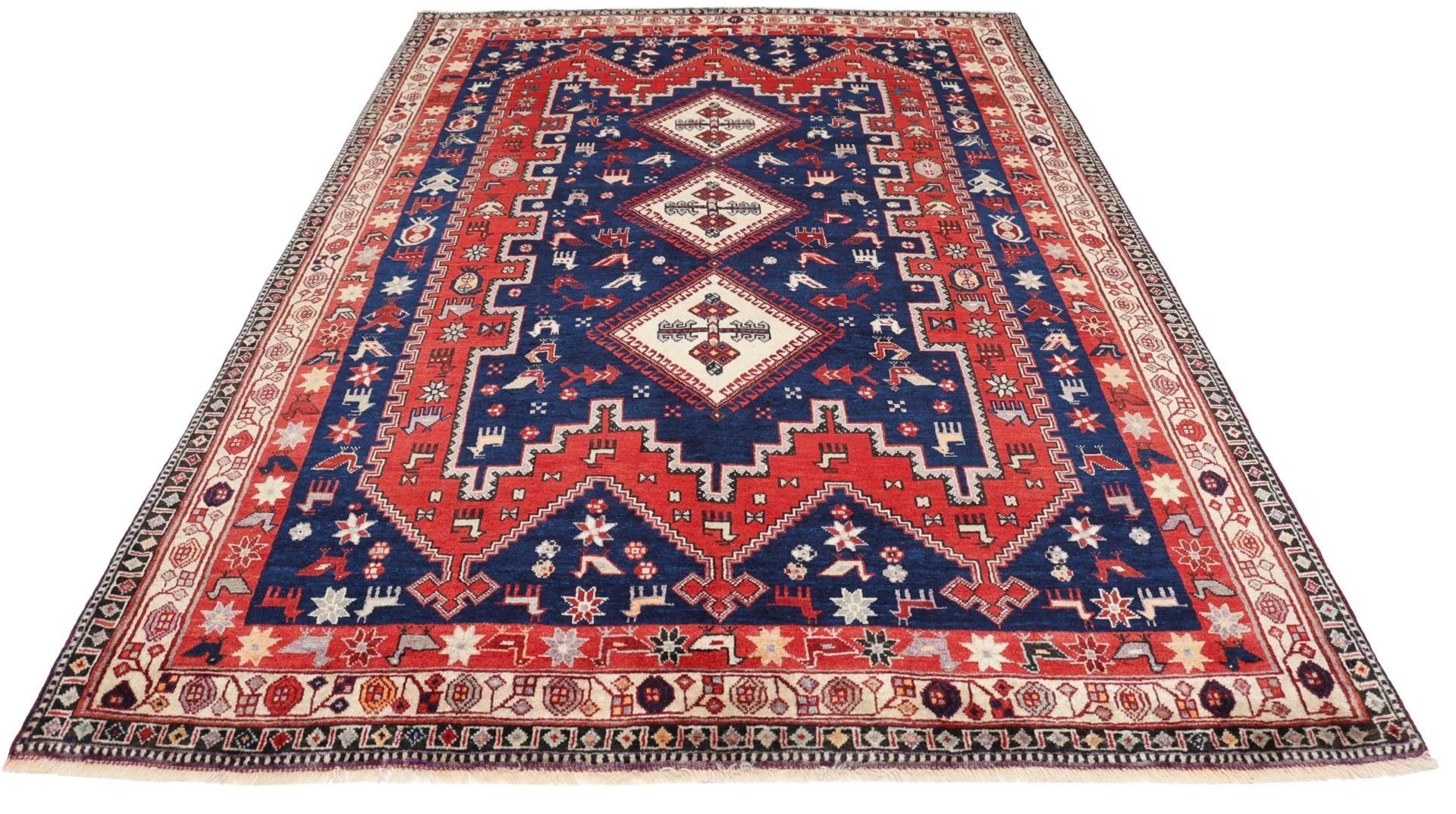 Alternative view of Wool Persian Rug 158 × 237 cm, hand-knotted