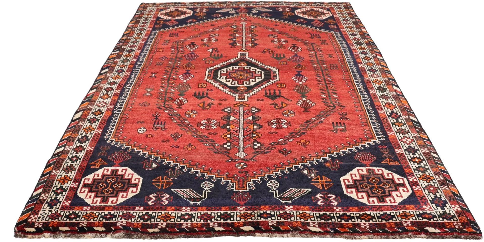 Alternative view of Shiraz Persian Rug 155 × 255 cm in Wool, hand-knotted