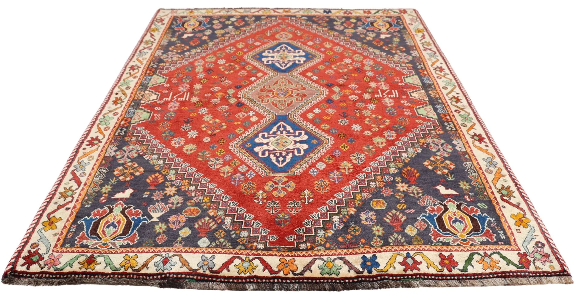 Alternative view of Hand-Knotted Shiraz Persian Rug, 157 × 238 cm, Wool