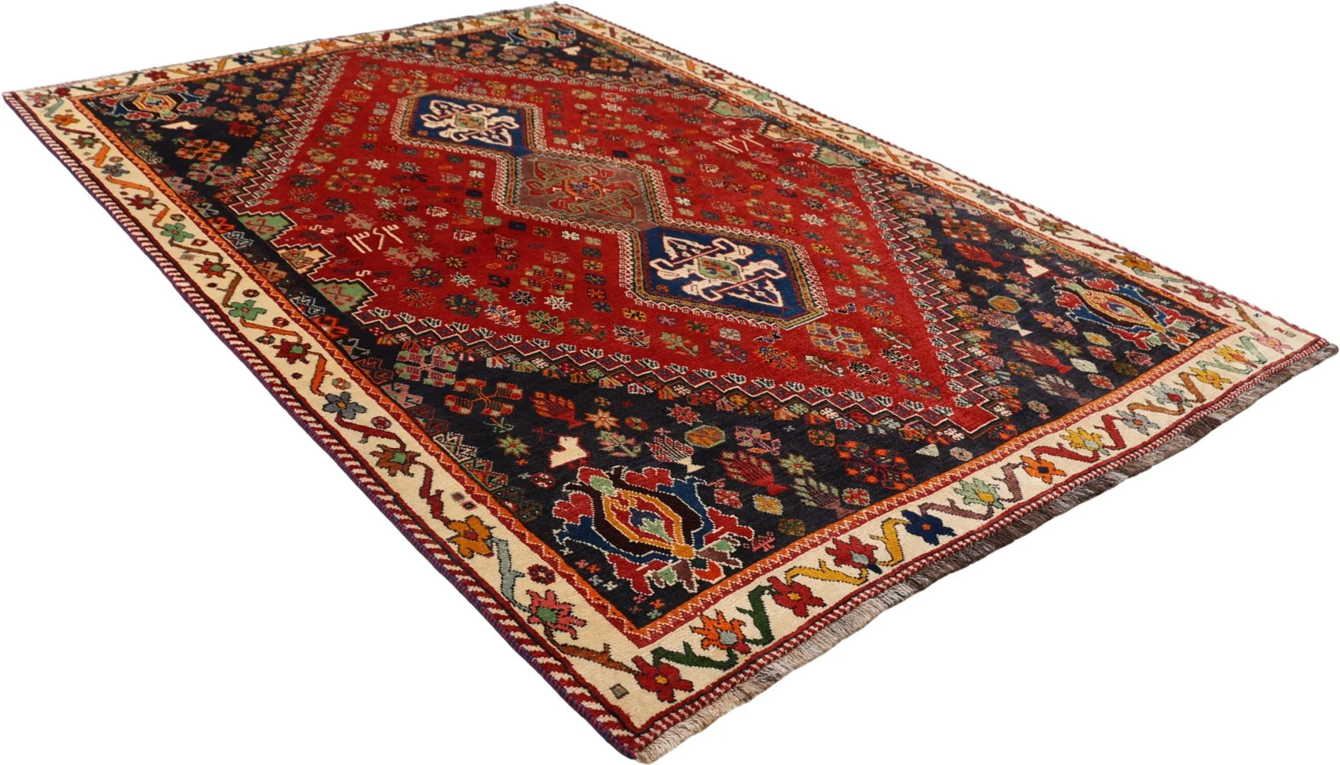 Hand-Knotted Shiraz Persian Rug, 157 × 238 cm, Wool - Image 4