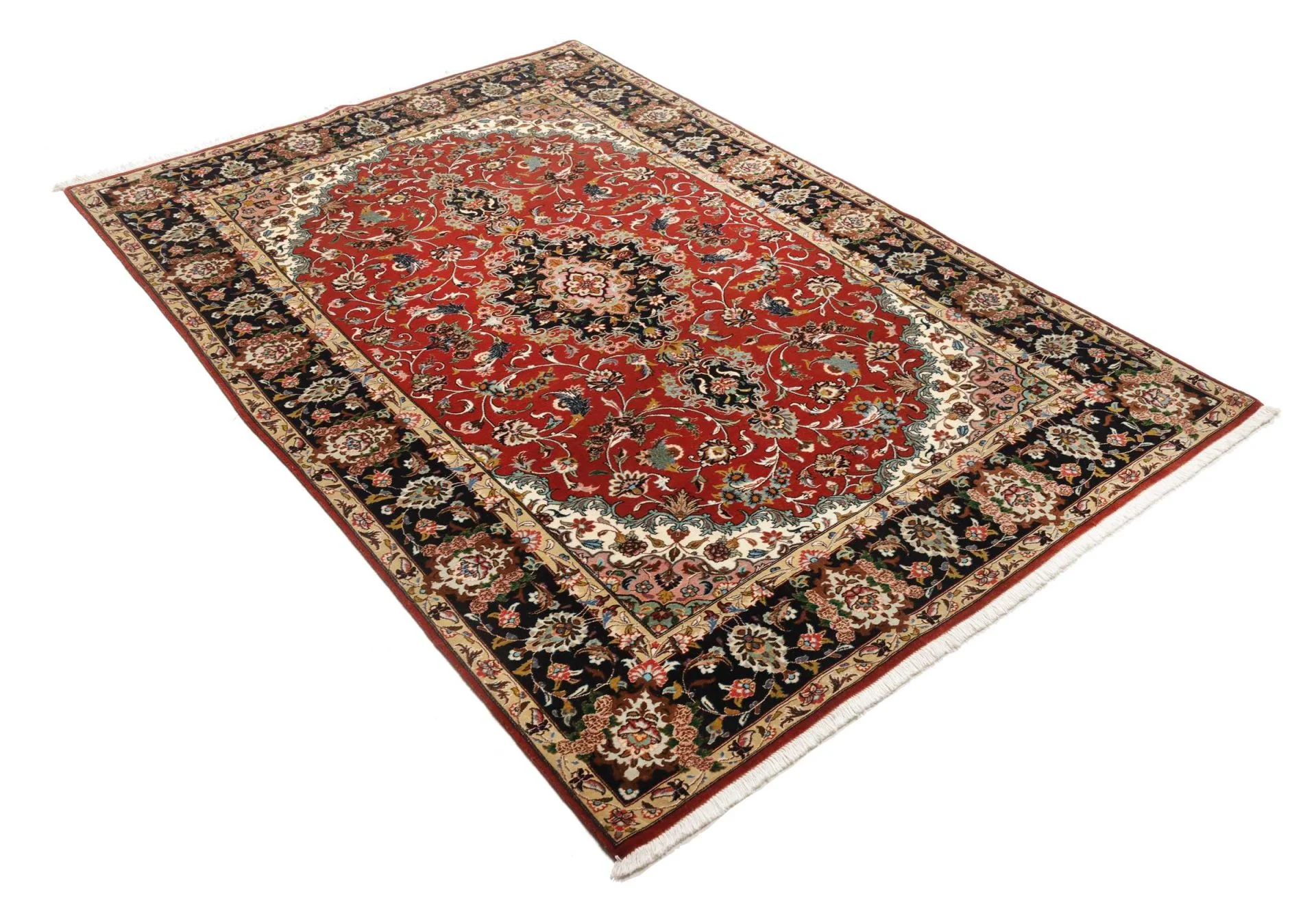 Qom Persian Rug 141 × 210 cm in Wool, hand-knotted - Image 3