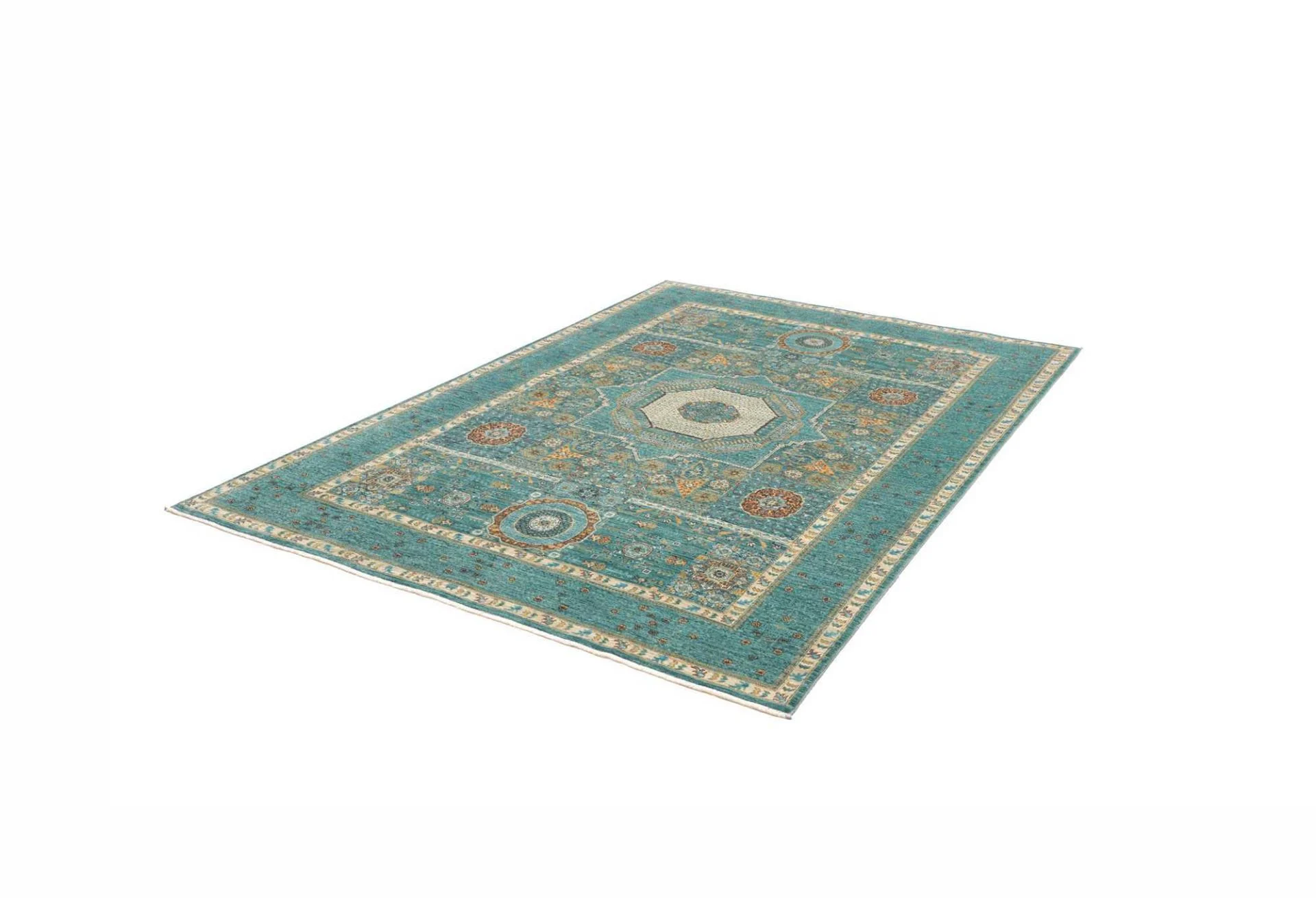 Alternative view of Wool Mamluk Pakistani Rug 170 × 239 cm, hand-knotted