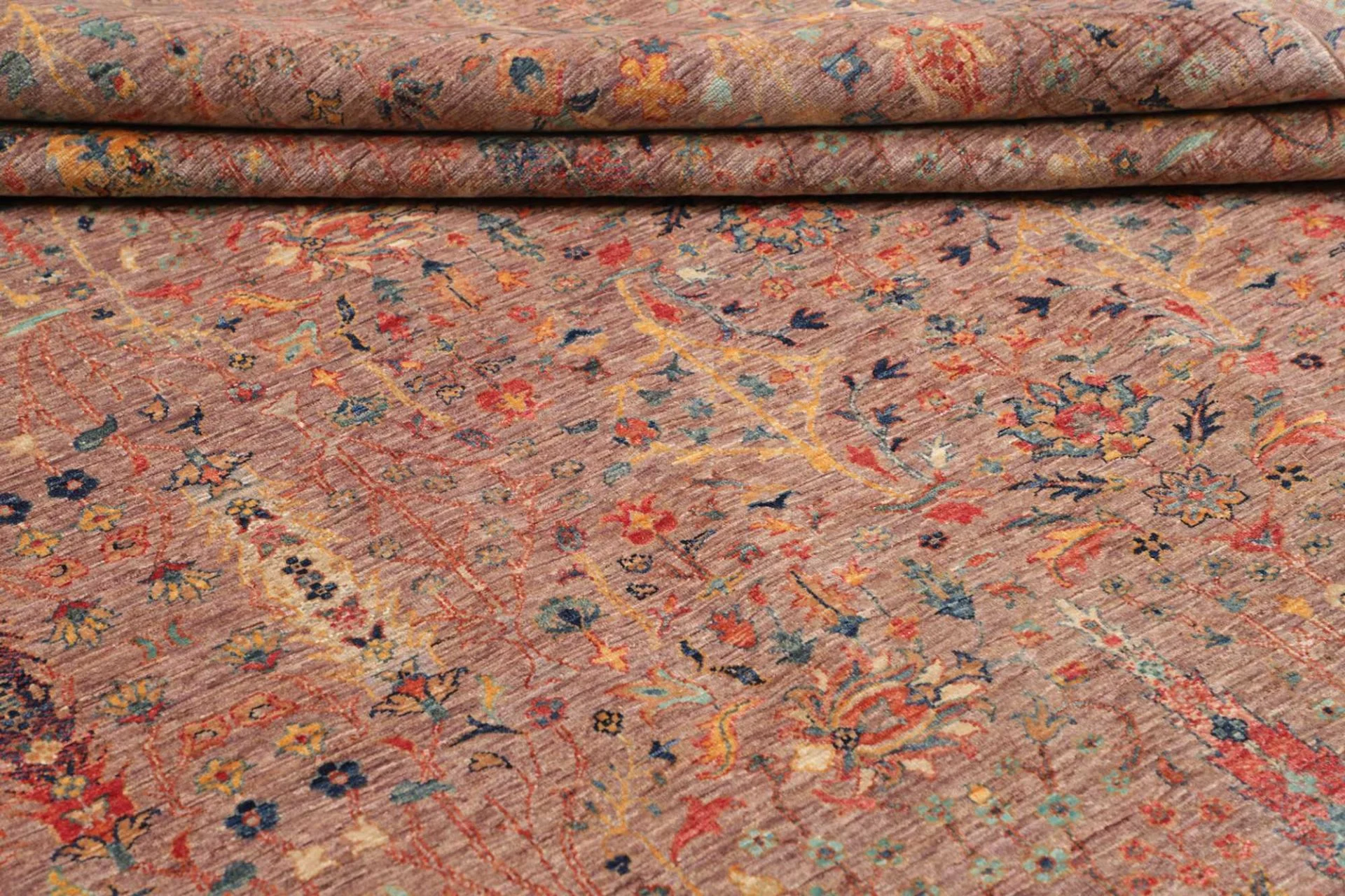 Hand-Knotted Samarkand Pakistani Rug, 197 × 282 cm, Wool - Image 10