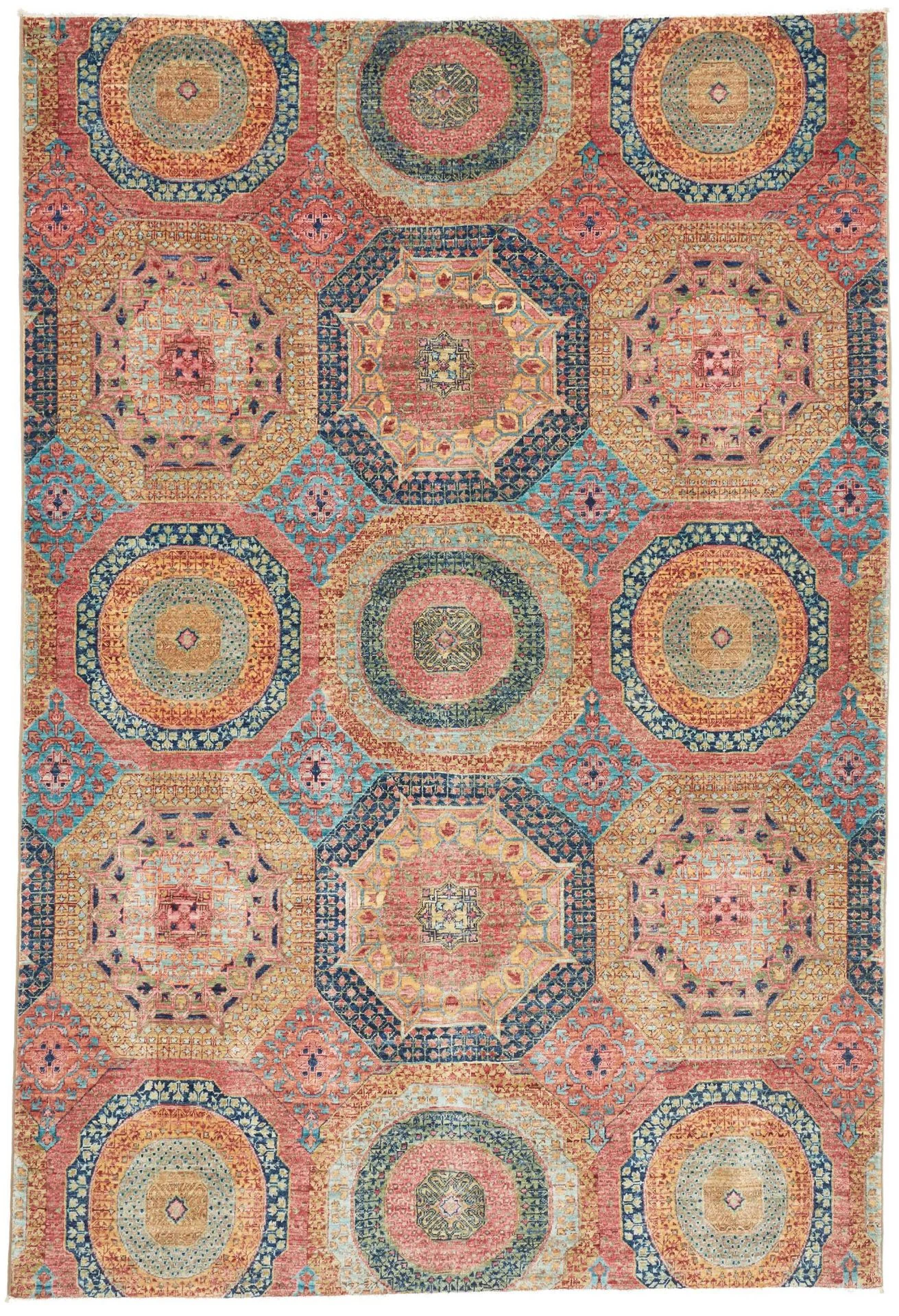 Wool Mamluk Pakistani Rug 171 × 247 cm, hand-knotted