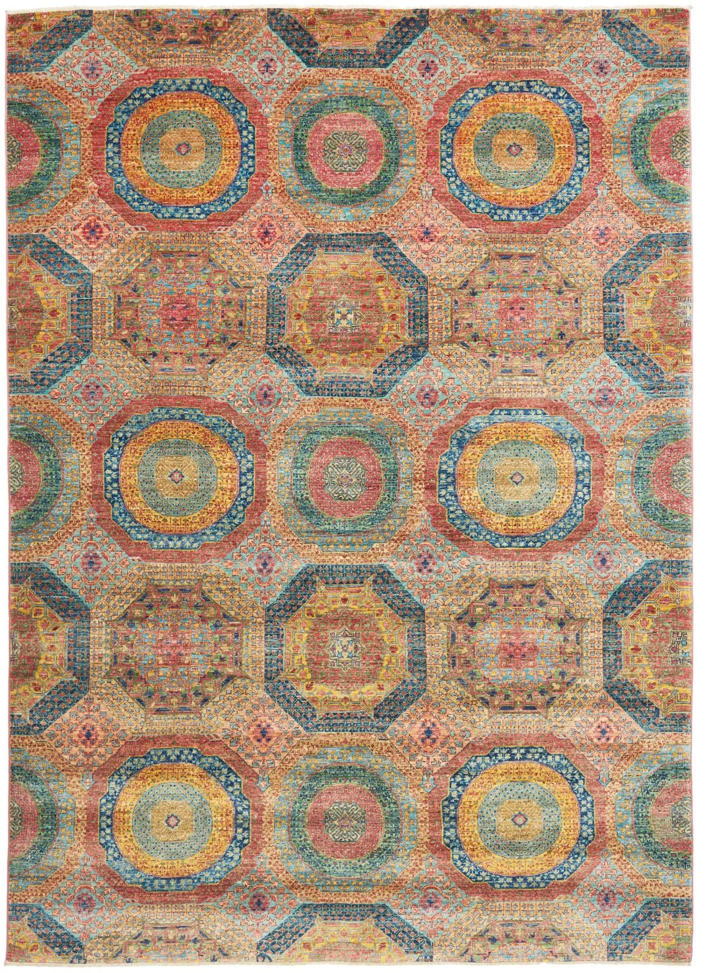 Mamluk Pakistani Rug 205 × 287 cm in Wool, hand-knotted