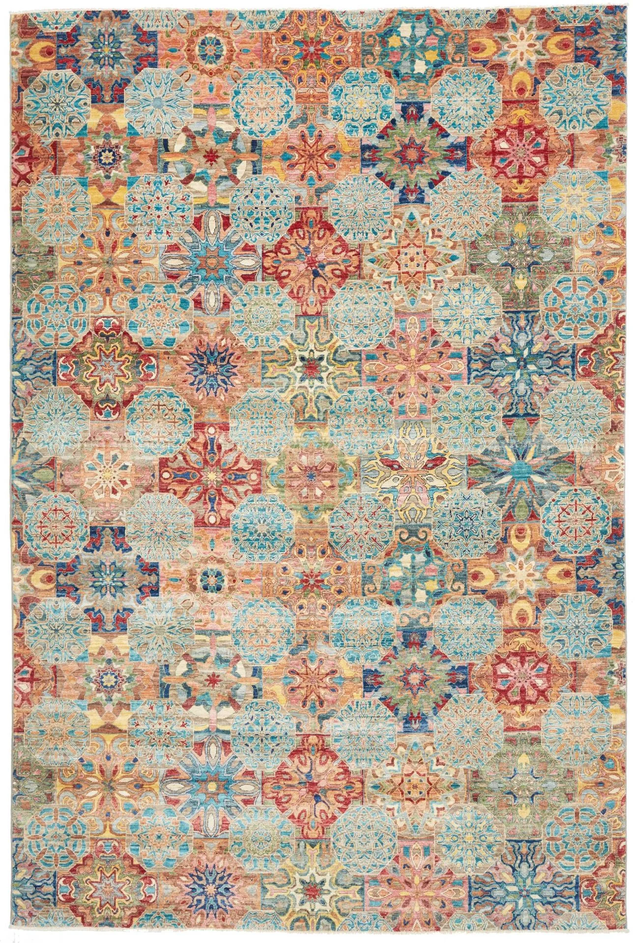 Wool Samarkand Pakistani Rug 200 × 294 cm, hand-knotted