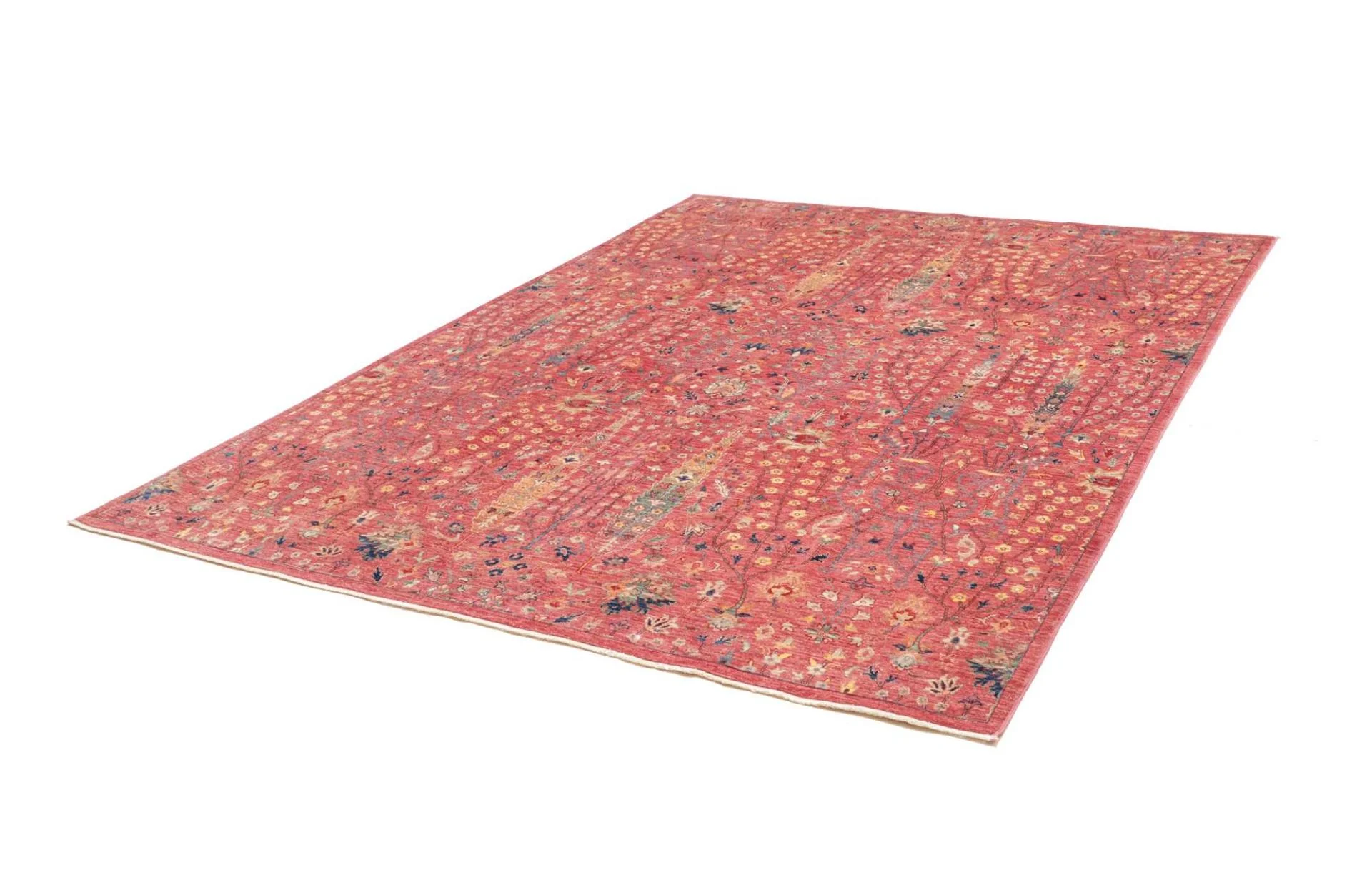 Alternative view of Hand-Knotted Samarkand Pakistani Rug, 202 × 255 cm, Wool