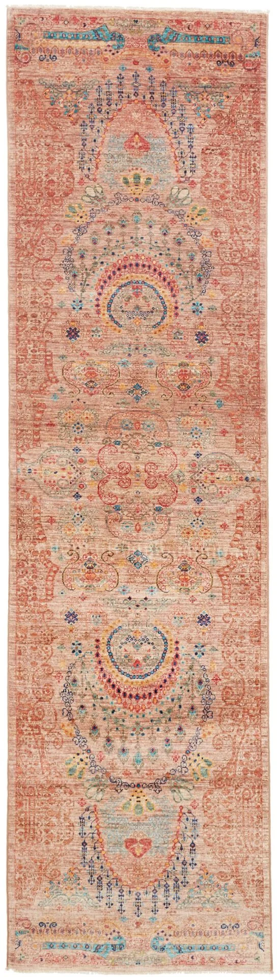 Wool Samarkand Pakistani Rug 79 × 295 cm, hand-knotted