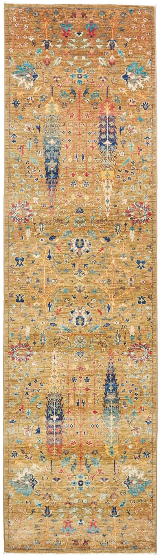 Wool Samarkand Pakistani Rug 82 × 298 cm, hand-knotted
