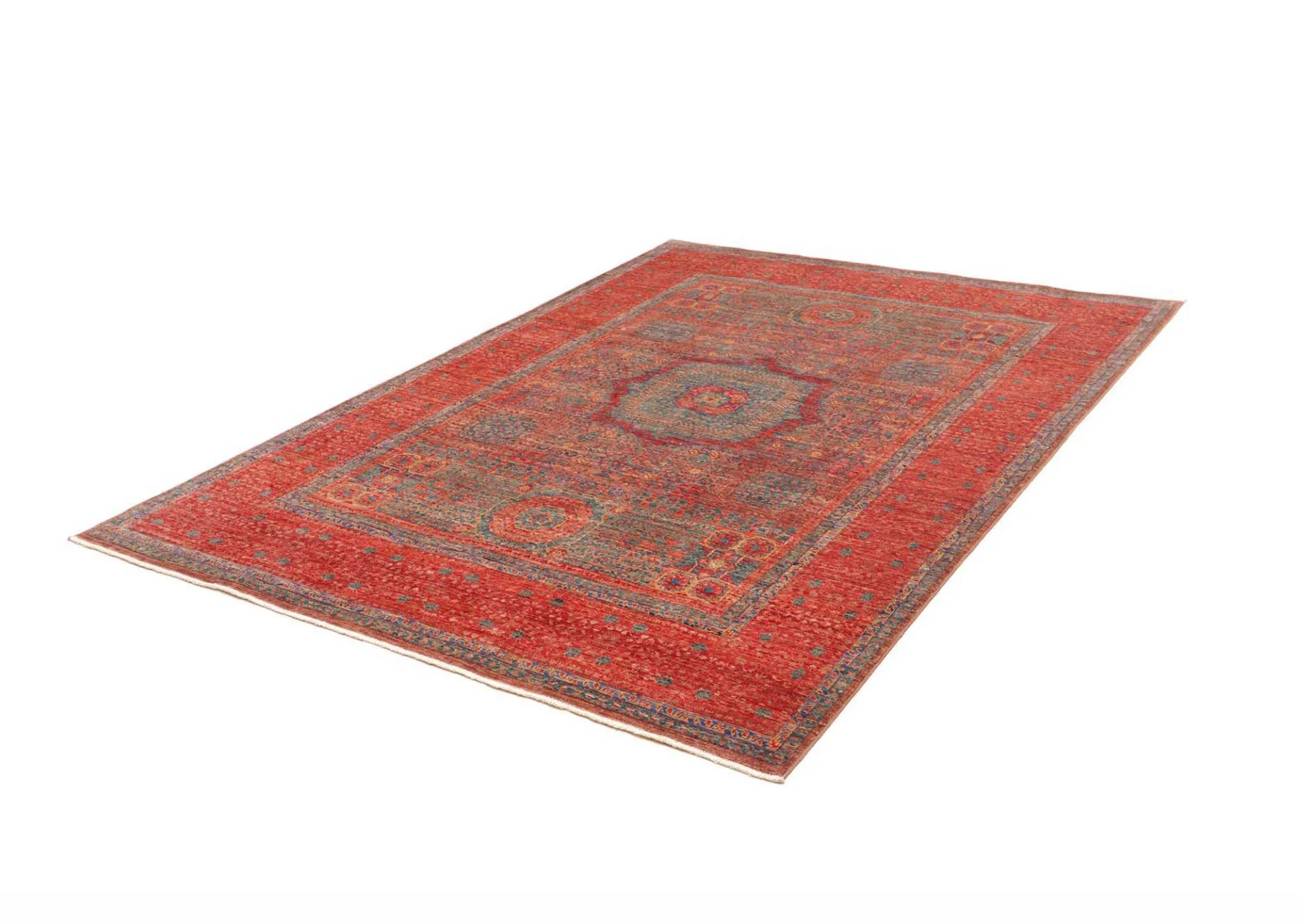 Alternative view of Wool Mamluk Pakistani Rug 176 × 239 cm, hand-knotted