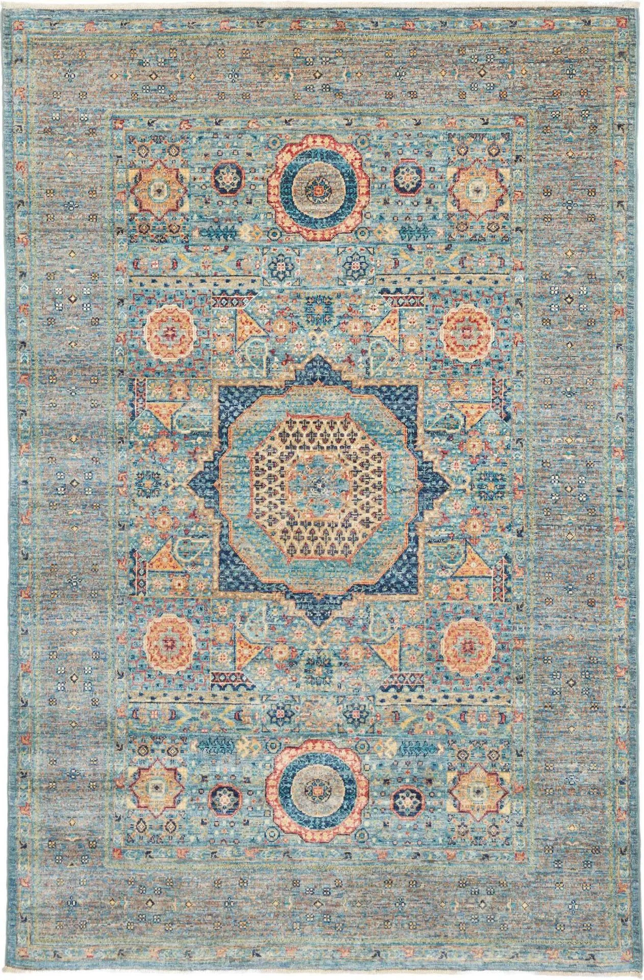Mamluk Pakistani Rug 125 × 189 cm in Wool, hand-knotted