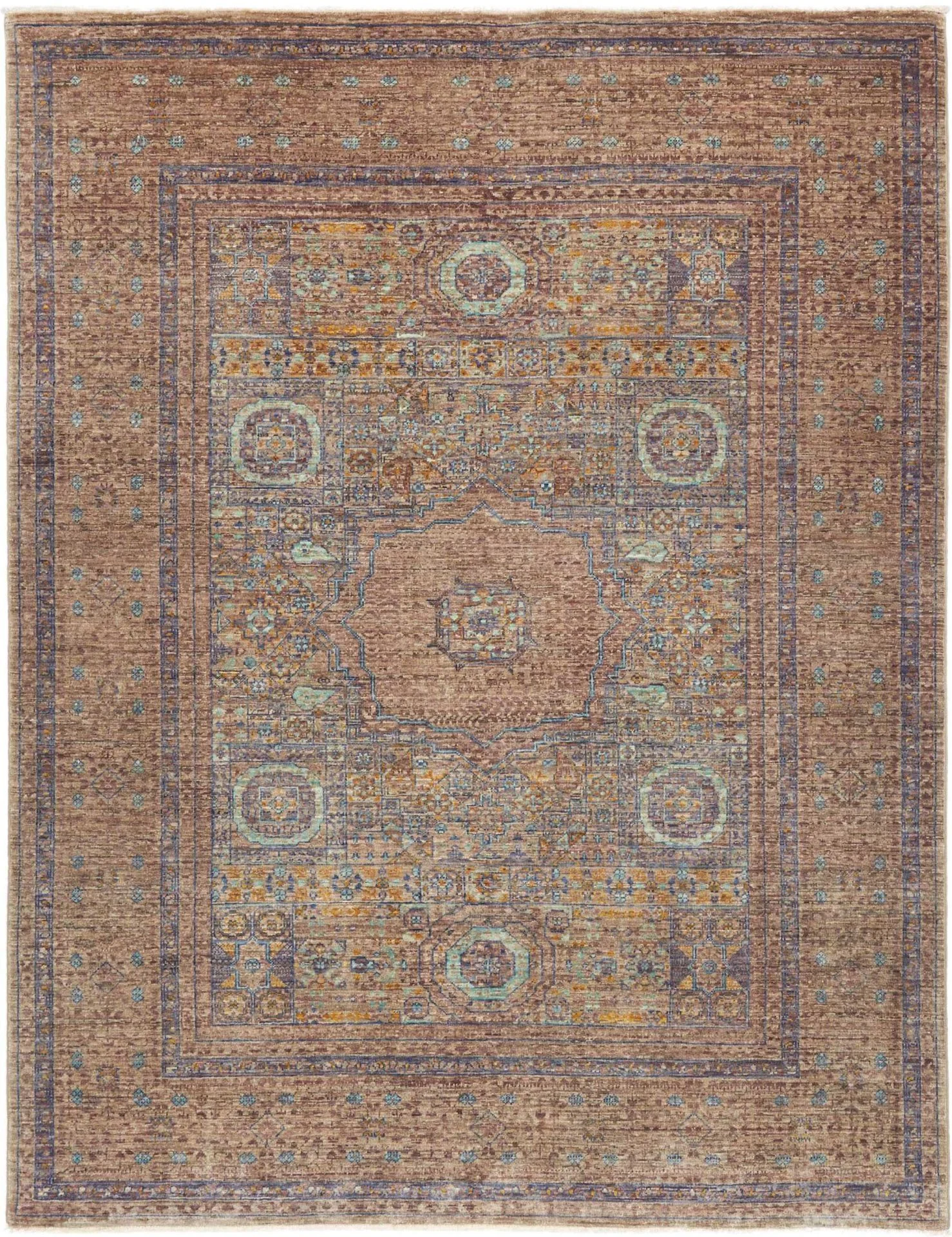 Mamluk Pakistani Rug 152 × 197 cm in Wool, hand-knotted