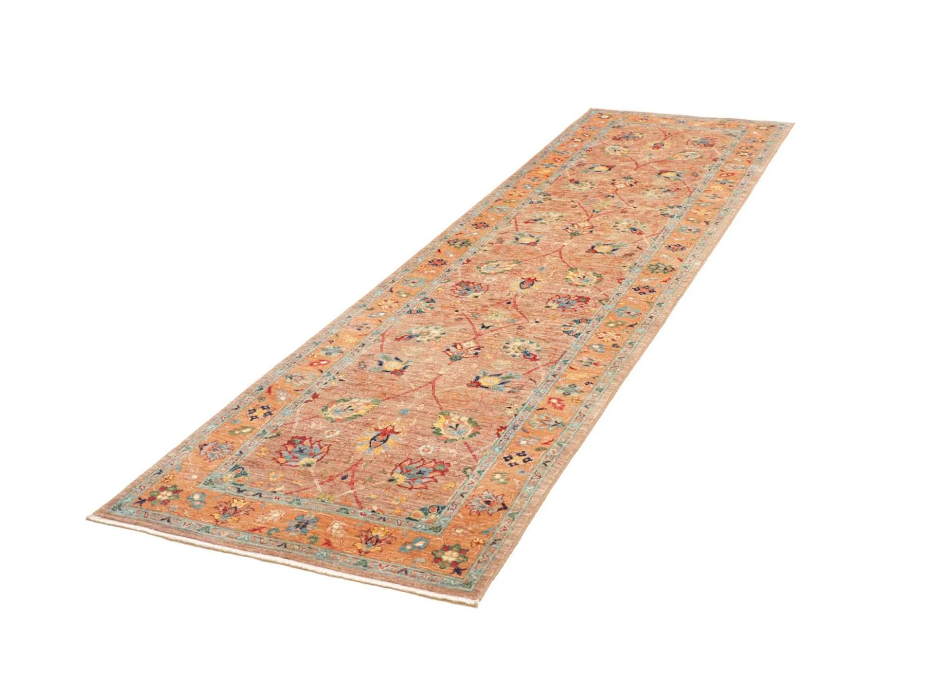 Alternative view of Wool Samarkand Pakistani Rug 82 × 295 cm, hand-knotted