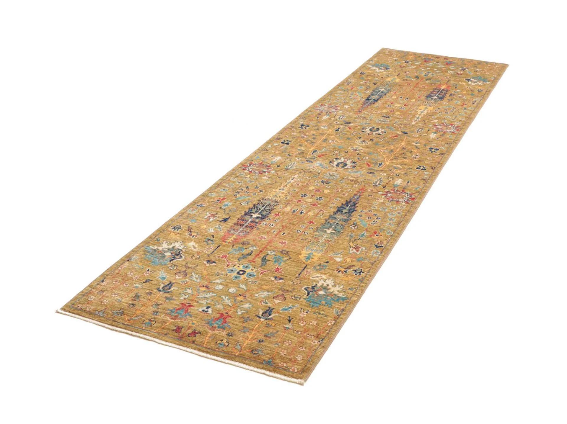 Alternative view of Wool Samarkand Pakistani Rug 82 × 298 cm, hand-knotted