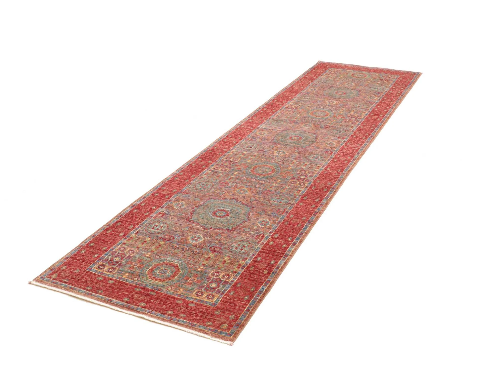 Alternative view of Wool Mamluk Pakistani Rug 82 × 299 cm, hand-knotted