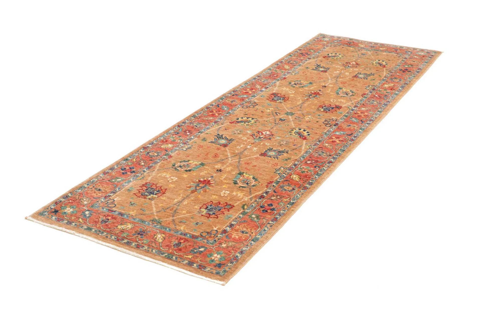 Alternative view of Wool Samarkand Pakistani Rug 83 × 266 cm, hand-knotted