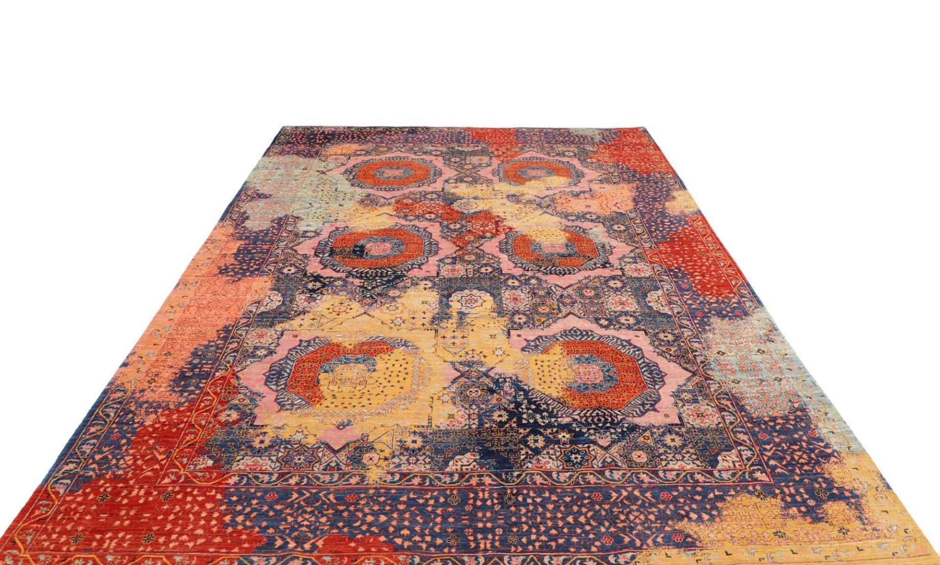 Alternative view of Hand-Knotted Mamluk Pakistani Rug, 201 × 298 cm, Wool