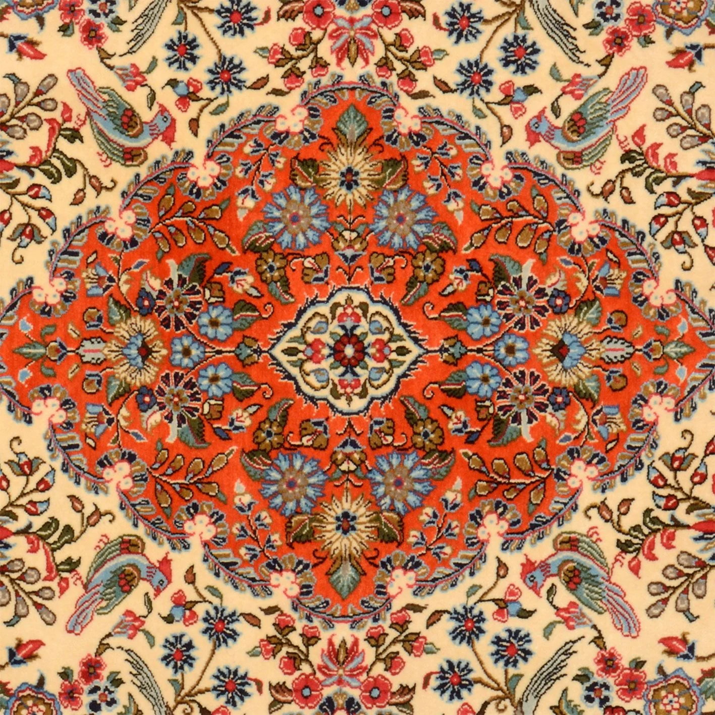 Hand-Knotted Qom Persian Rug, 143 × 213 cm, Wool - Image 4