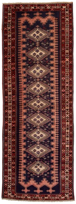 Wool Qashqai Persian Rug 108 × 293 cm, hand-knotted