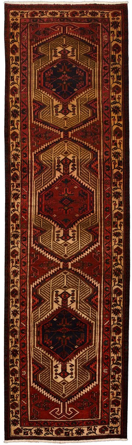Wool Persian Rug 96 × 340 cm, hand-knotted
