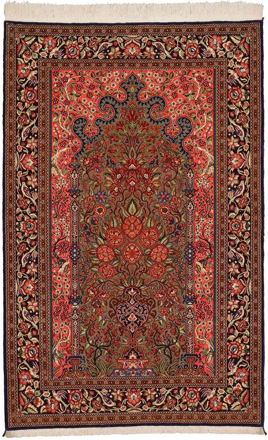 Hand-Knotted Qom Persian Rug, 149 × 217 cm, Wool