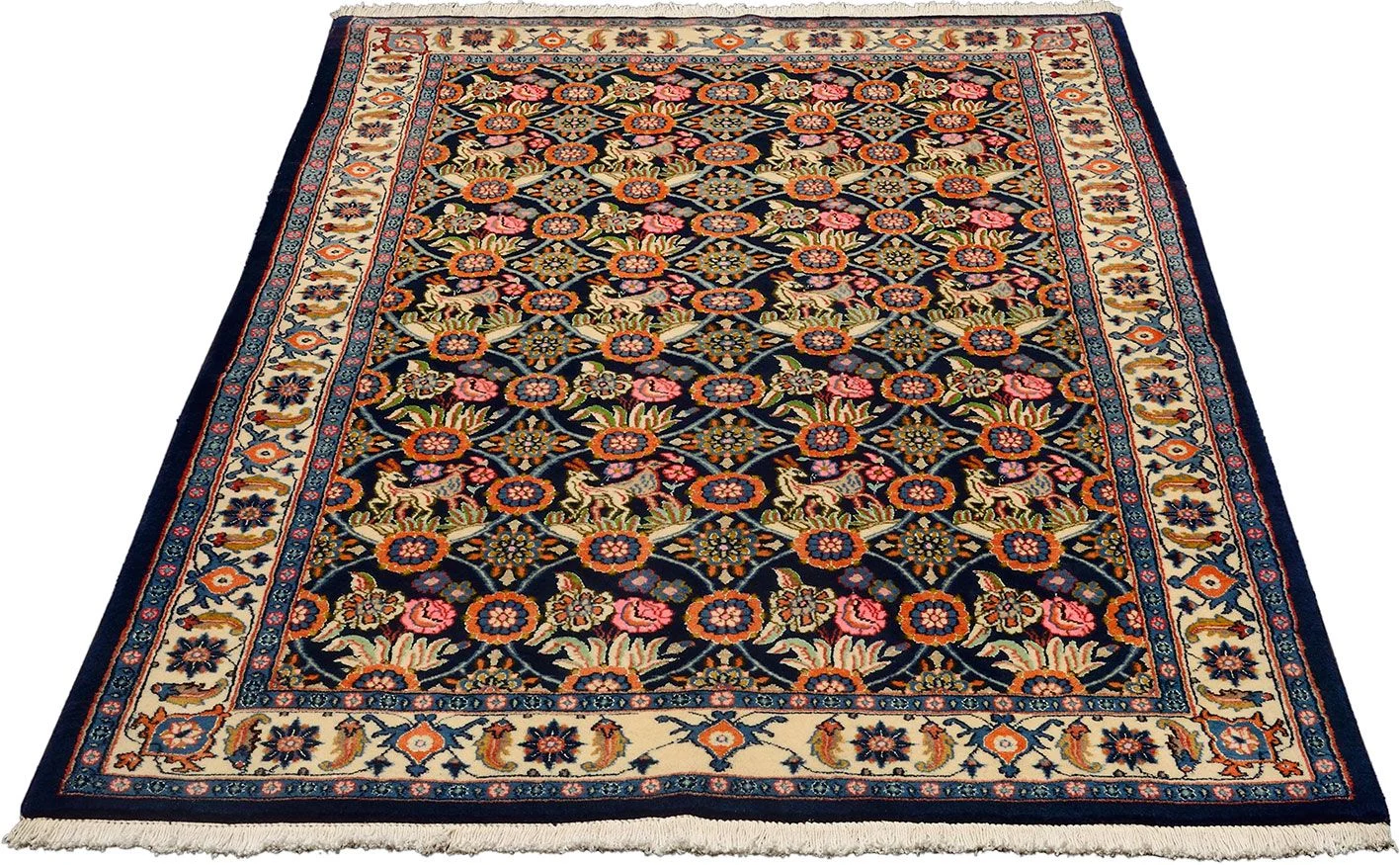 Alternative view of Wool Sarouk Persian Rug 126 × 195 cm, hand-knotted