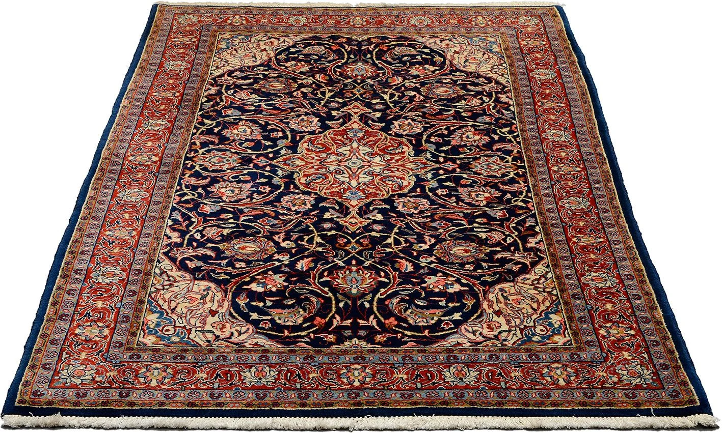 Alternative view of Hand-Knotted Sarouk Persian Rug, 135 × 208 cm, Wool