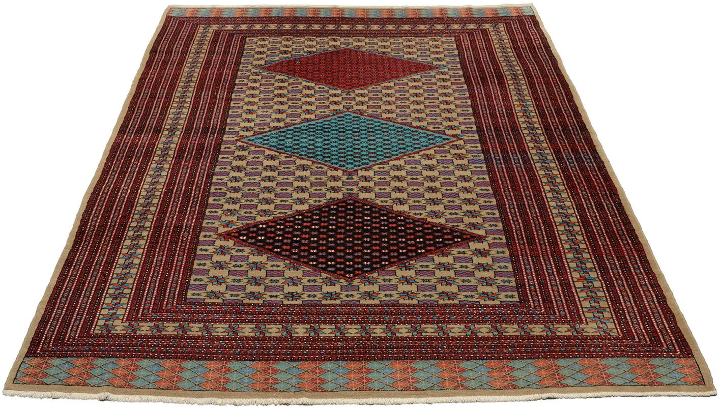 Alternative view of Hand-Knotted Turkmen Pakistani Rug, 193 × 260 cm, Wool