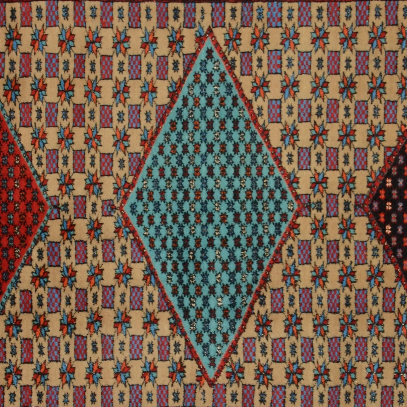 Hand-Knotted Turkmen Pakistani Rug, 193 × 260 cm, Wool - Image 4