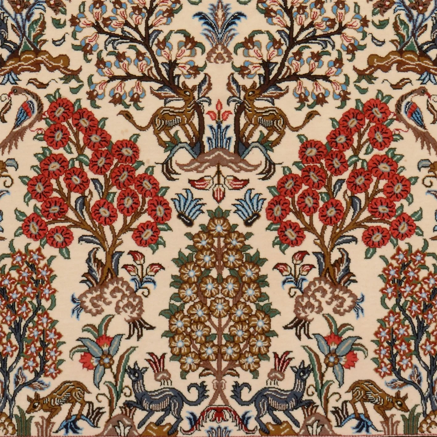 Hand-Knotted Qom Persian Rug, 142 × 212 cm, Wool - Image 4