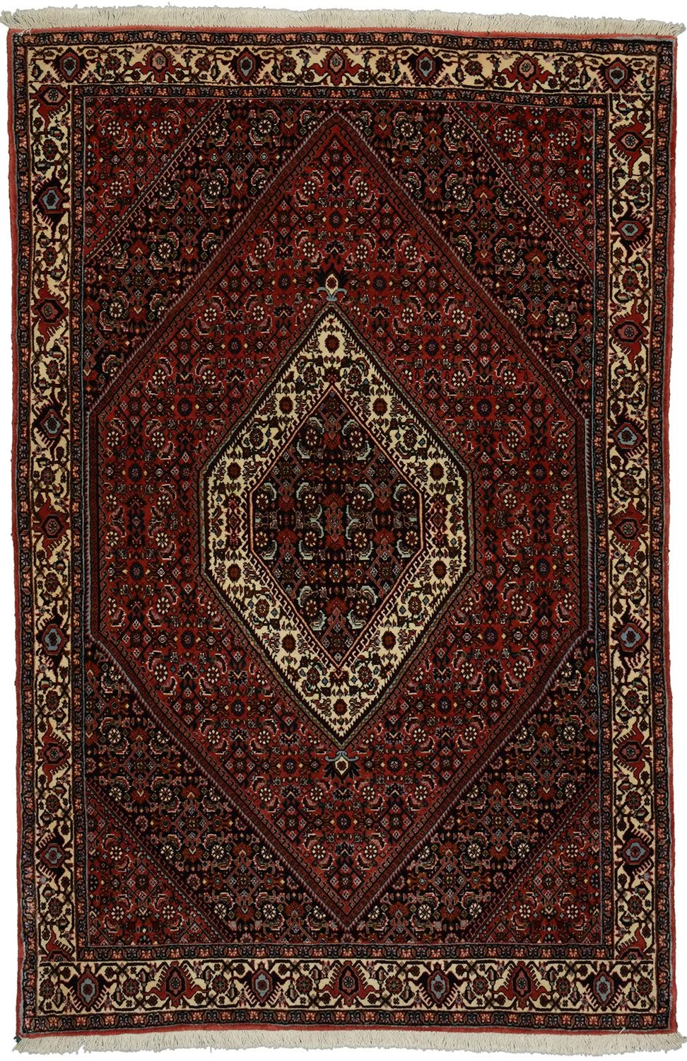 Hand-Knotted Bijar Persian Rug, 116 × 181 cm, Wool
