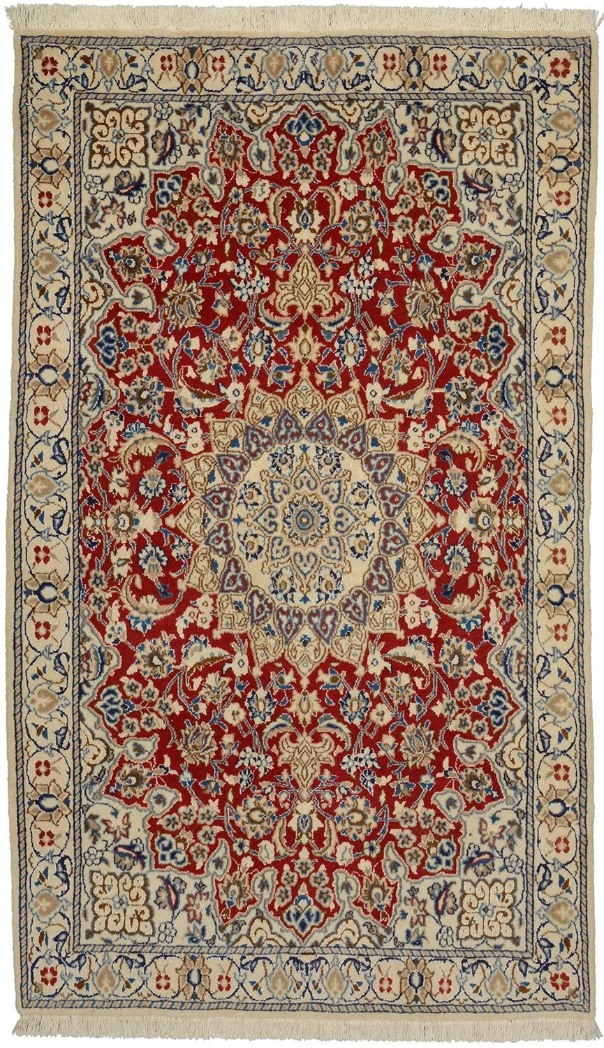 Nain Persian Rug 114 × 194 cm in Wool, hand-knotted