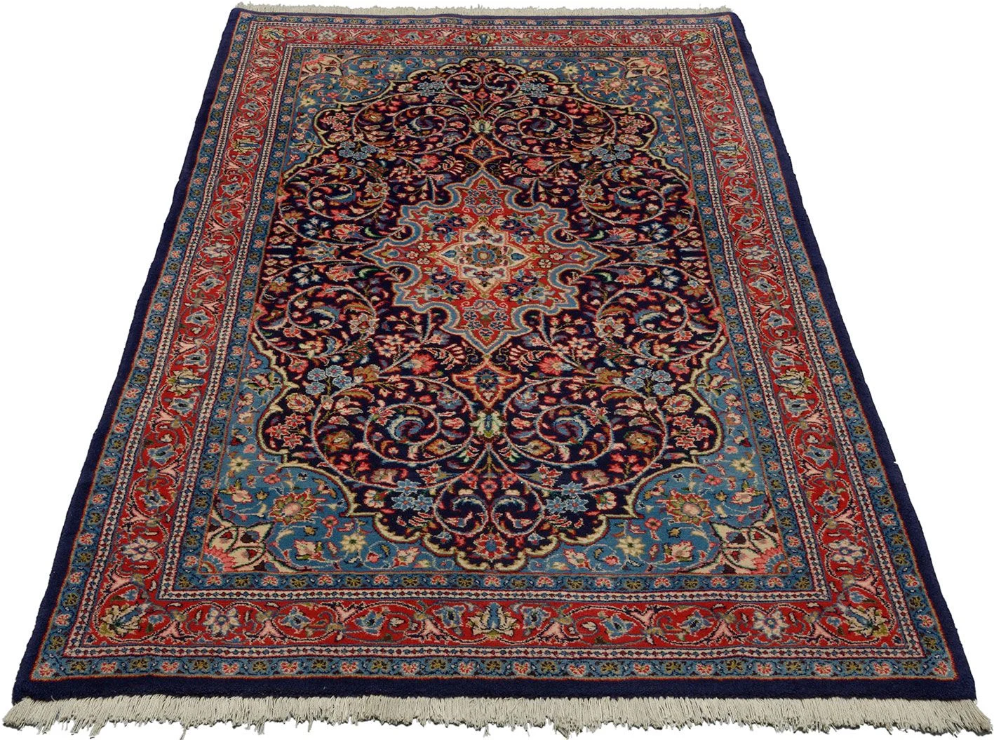 Alternative view of Hand-Knotted Sarouk Persian Rug, 135 × 223 cm, Wool
