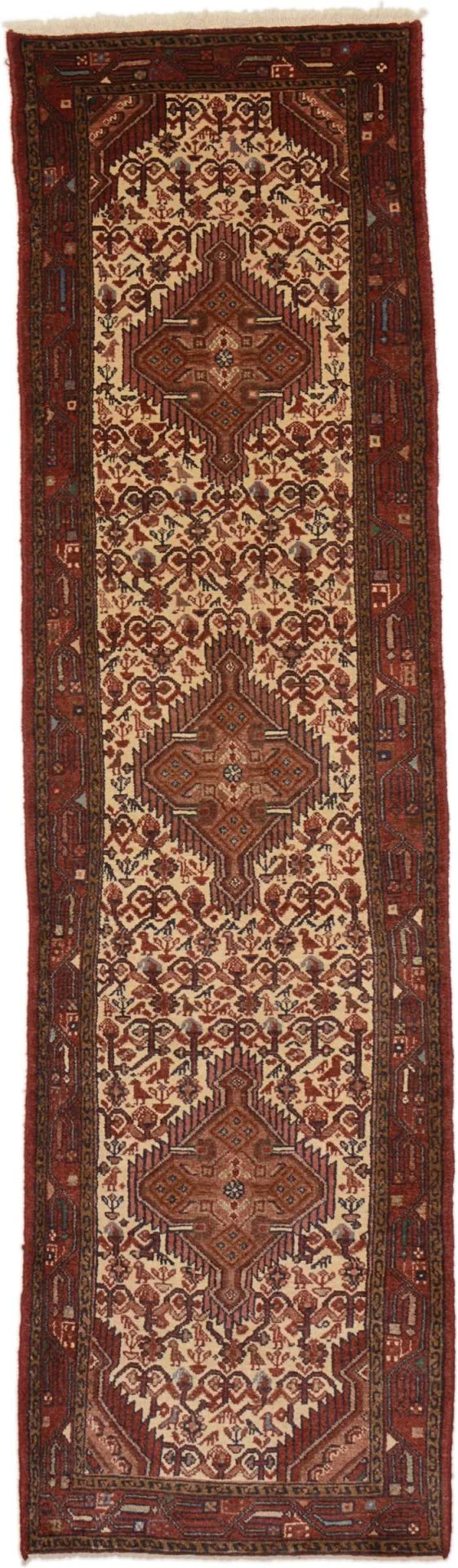 Hosseinabad Persian Rug 76 × 285 cm in Wool, hand-knotted